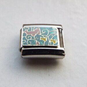 Creatures in the sea enamel 9mm stainless steel italian charm bracelet link new